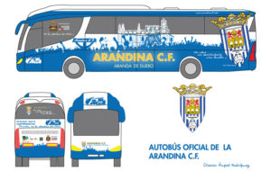 Diseño final del autobús oficial de la Arandina C.F.
